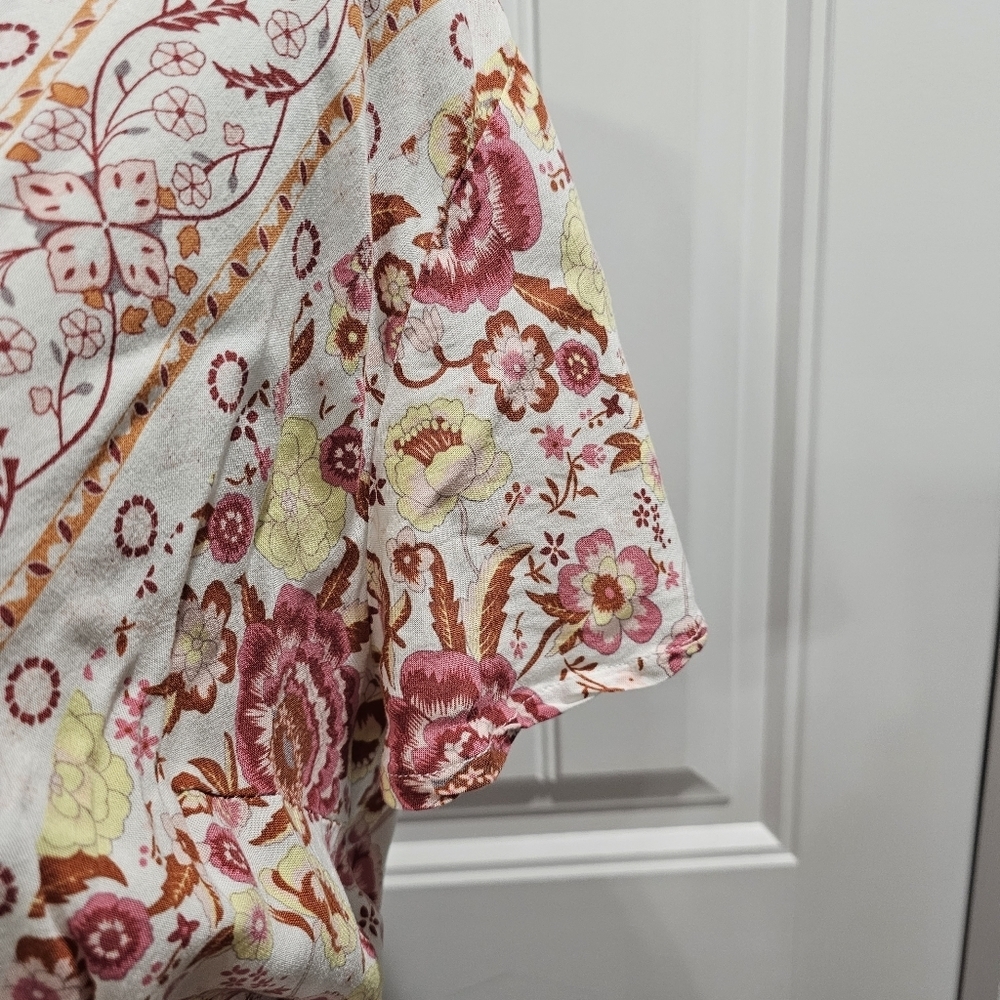 Zesica Summer Wrap Boho Floral Dress V-Neck Size Xlarge - Picture 11 of 16